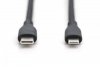 Digitus Kabel poĹÄczeniowy silikonowy USB-C - Lightning, USB 2.0 60W, certyfikat MFI, 2m Czarny